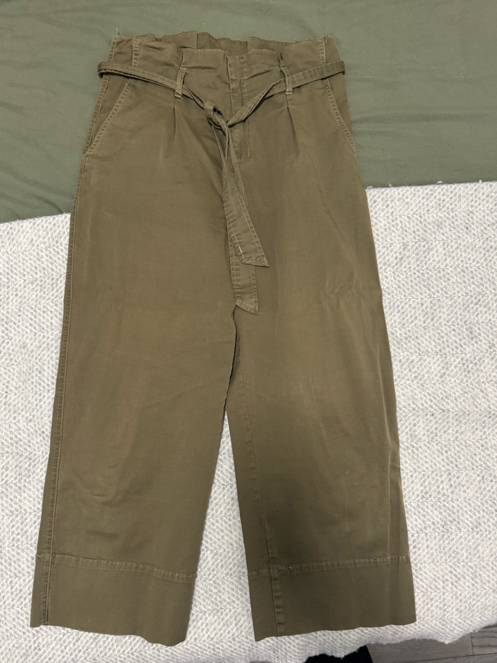 Olive Green wide leg pants
